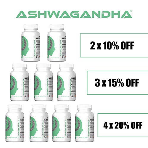 Bestme Ashwagandha Orgánica Sensoril ® I Rico en Whitanolidos I Extracto de Alta Potencia 8X I Calidad Premium Ashwagandha I Suplemento Ayurveda I Ginseng Indio I Withania Somnifera I 60 cápsulas
