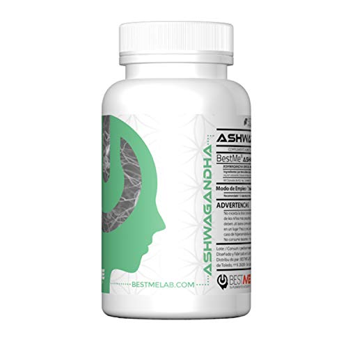 Bestme Ashwagandha Orgánica Sensoril ® I Rico en Whitanolidos I Extracto de Alta Potencia 8X I Calidad Premium Ashwagandha I Suplemento Ayurveda I Ginseng Indio I Withania Somnifera I 60 cápsulas