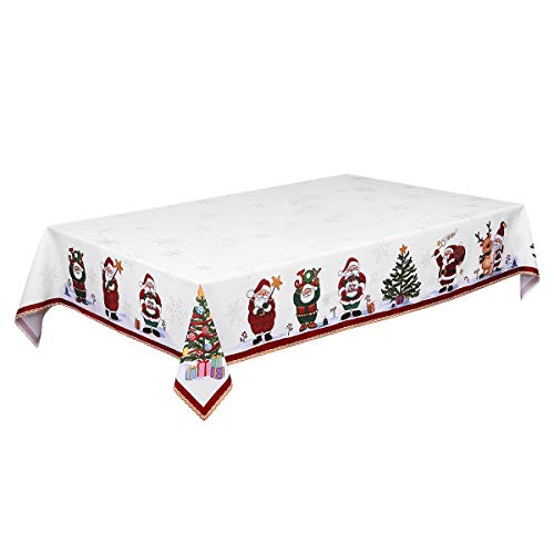 BESTonZON 84 x 60in Mantel de Navidad Decorativo Camino de Mesa Cubierta de Mesa Larga para Navidad Fiesta Vacaciones Invierno Decoración para el hogar
