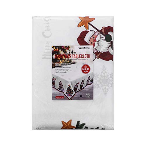BESTonZON 84 x 60in Mantel de Navidad Decorativo Camino de Mesa Cubierta de Mesa Larga para Navidad Fiesta Vacaciones Invierno Decoración para el hogar