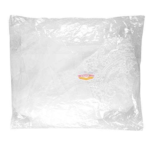 Bestoyard - Velo largo de novia con peine (3 m), color blanco