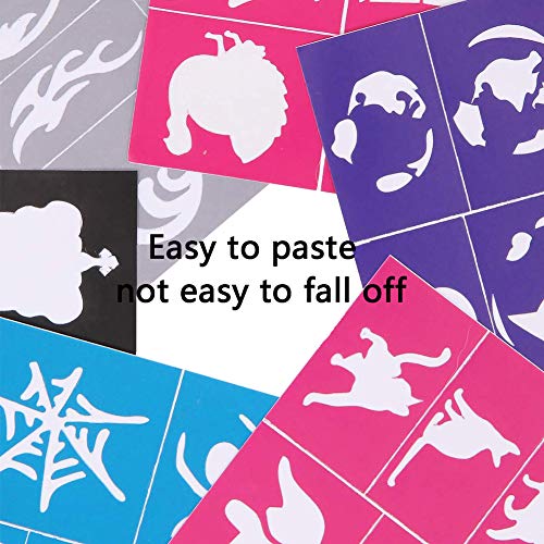 BESTZY 20PCS Plantillas Tatuajes Plantillas Para Pintura Facialniños Reutilizables Plantillas Maquillaje Tatuajes Temporales Para Niños Niñas Tatuaje Falso Pegatinas Cumpleaños Regalo