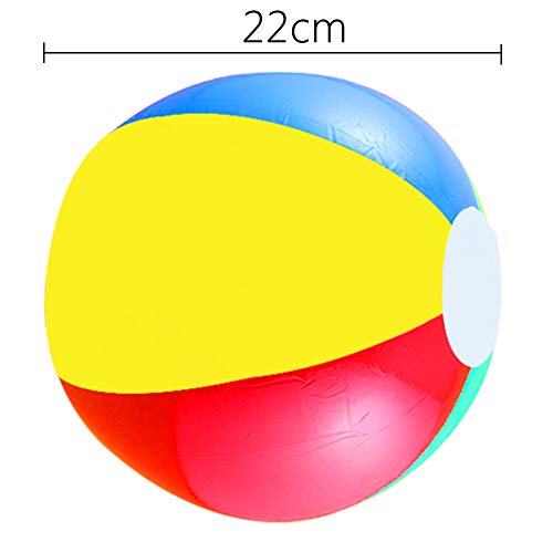 BESTZY Pelota de Playa, 4 Piezas Pelota Hinchable con 1pieza Bomba de Globo para Regalo de Cumpleaños Playa Fiesta en la Piscina