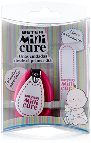 Beter - Mini Cure - Kit de cortauñas y lima (con 2 piezas), colores surtidos