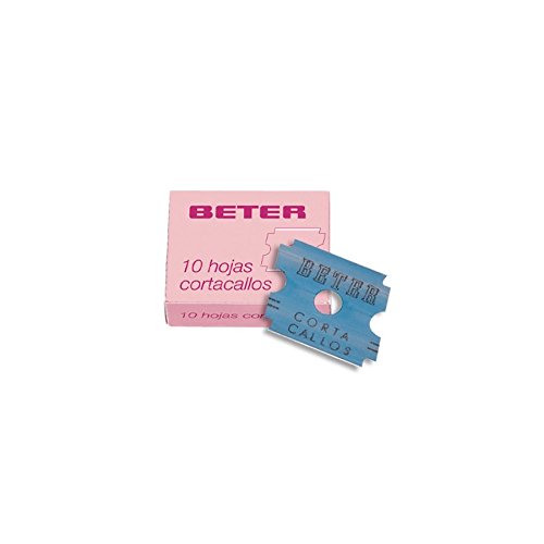BETER PHARMACY - Lote de 2 paquetes de 10 cuchillas para cortar callos, afeitadora pedicura, 2,5 cm