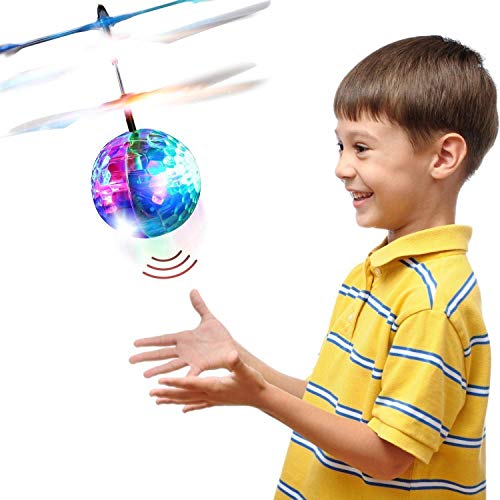 Betheaces Bolas Voladoras, RC Helicopteros Teledirigidos con Luces LED Brillantes, Juguete Volador Mini Dron Juguete para Niños 3 4 5 6 7 8 9 10 11 12 Años Regalos Navidad Cumpleaños