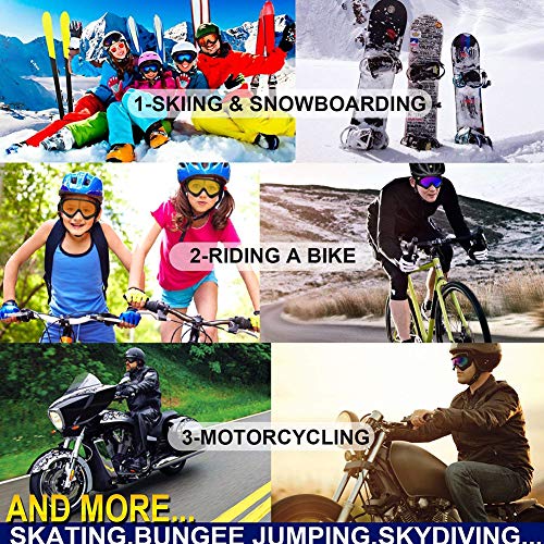 BETOY - Gafas de esquí para niños, protección UV, antivaho, para hombre y mujer, para deportes de invierno, protección UV400, gafas de snowboard, gafas antimareo, gafas de nieve para esquí