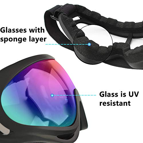 BETOY - Gafas de esquí para niños, protección UV, antivaho, para hombre y mujer, para deportes de invierno, protección UV400, gafas de snowboard, gafas antimareo, gafas de nieve para esquí