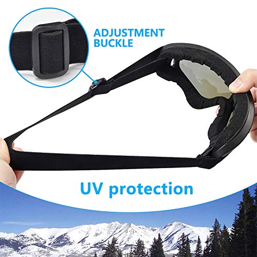 BETOY - Gafas de esquí para niños, protección UV, antivaho, para hombre y mujer, para deportes de invierno, protección UV400, gafas de snowboard, gafas antimareo, gafas de nieve para esquí