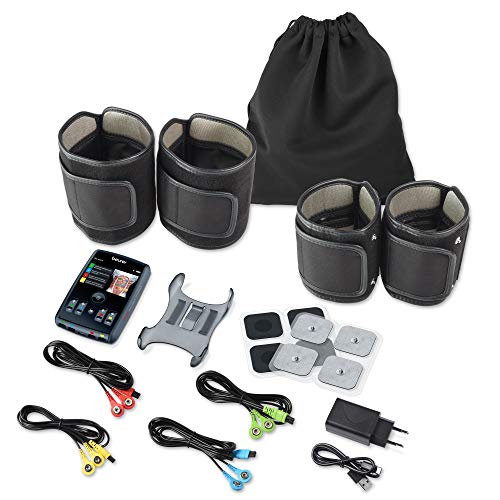 Beurer EM95 Electroestimulador Digital Cuerpo con Bluetooth, EMS, app Homestudio, 4 Canales, Cargador USB, Color Negro