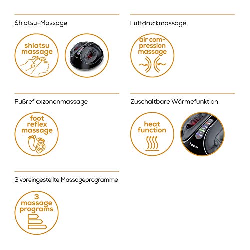 Beurer FM90 - Aparato de Masaje para pies grandes, color negro