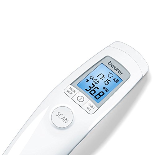 Beurer FT90 Termometro clinico digital sin contacto con lapiel, color blanco - 1 termometro digital