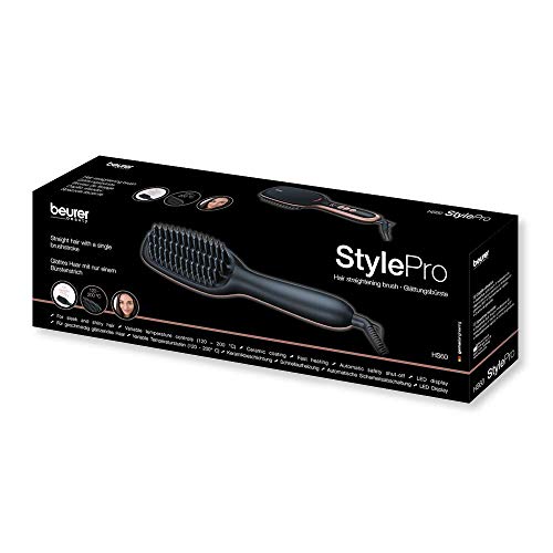 Beurer HS60 - Cepillo alisador electrico, 50 W, control de temperatura regulable - 120-200C, LED