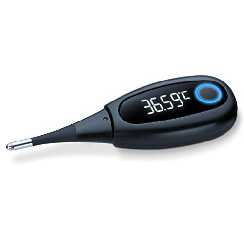 Beurer OT-30 Termómetro Basal Digital Mujer para El Control de Ovulación con Bluetooth, App Ovy, Color Negro