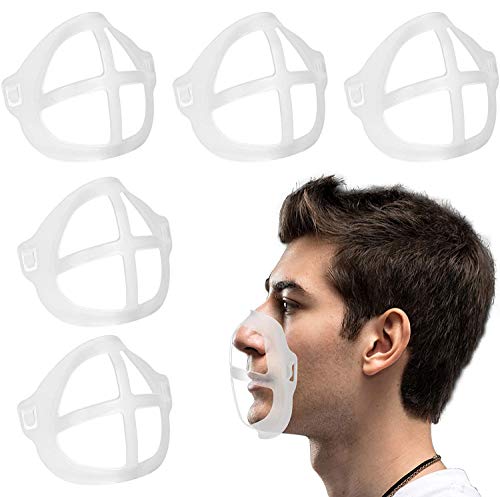 Beuya 10 Pcs Marco de Soporte de máscara, 3D Soporte de máscara, Soporte de Silicona para mascarillas, 3D Bracket for Face Masks