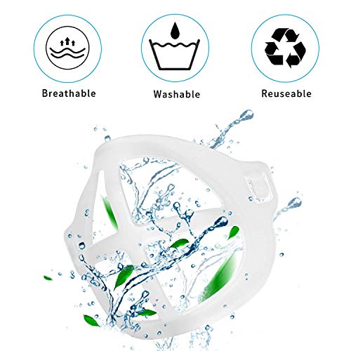 Beuya 10 Pcs Marco de Soporte de máscara, 3D Soporte de máscara, Soporte de Silicona para mascarillas, 3D Bracket for Face Masks