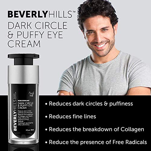 Beverly Hills - Set de Cuidado Antiedad para la Piel del Hombre: Lifting Facial Instantáneo, Crema para Ojeras y Bolsas de los Ojos, y Supersérum Facial Antiedad (30 ml Cada Uno)