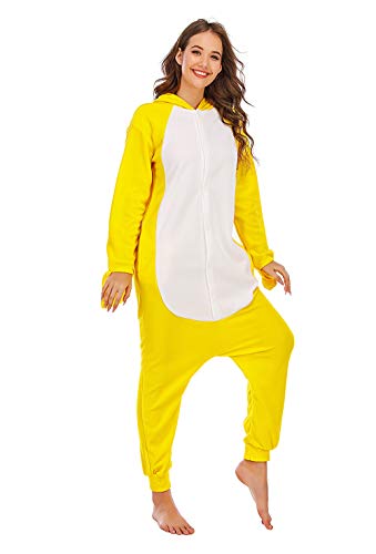 BGOKTA Disfraces de Cosplay para Adultos Pijamas de Animales One Piece Pato, S