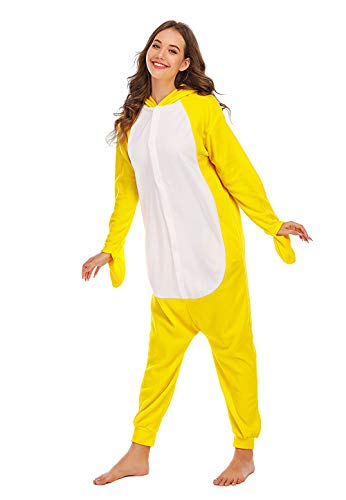 BGOKTA Disfraces de Cosplay para Adultos Pijamas de Animales One Piece Pato, S