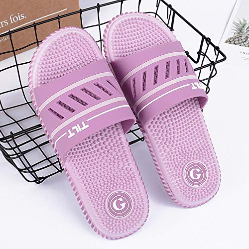 B/H Zapatillasdemasajeparaadultos,Zapatillas de Masaje para el hogar, Zapatillas de baño Antideslizantes para el hogar-Purple_39,Zapatillasdemasajeparahombresymujeres.