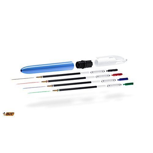 BIC 4 colores Original bolígrafos Retráctiles punta media (1,0 mm) - Blíster de 2+1