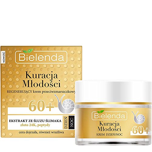 Bielenda - Crema de cara antiarrugas para jóvenes (tratamiento regenerador 60+)