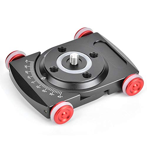 Bigking Carro rodante, fotografía de baricentro bajo Regulador Deslizante de Cuatro Ruedas Rojo Ajustable Carro rodante Equipo de Soporte de Disparo