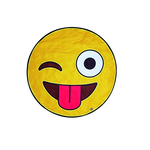 BigMouth Inc. – Toalla Playa Emoji Gigante – XXL Redonda Bano Alfombra