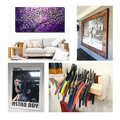 BIGTEDDY – Kit de herrajes Kit de montaje para colgar clips de aluminio Soporte para colgar para estante de fotos con espejo y gabinete con herrajes.