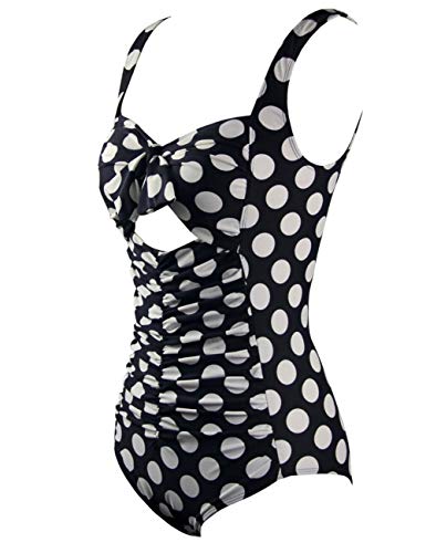 Bikini Natacion Traje de Baño Una Pieza Bañador Mujer Alta Cintura Push Up con Aro