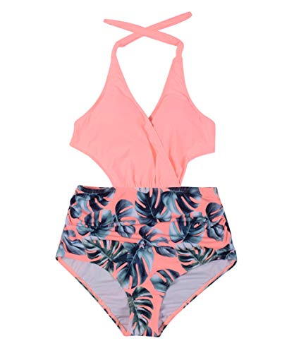 Bikini siamés con Cuello en V de una Pieza Bikinis Mujer Traje de baño Mujer Sexy Bikinis brasileños Bikini Playa Bañadores de Natacion