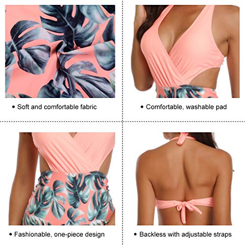 Bikini siamés con Cuello en V de una Pieza Bikinis Mujer Traje de baño Mujer Sexy Bikinis brasileños Bikini Playa Bañadores de Natacion