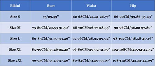 Bikini Talle Alto Volantes Push Up Mujer Piñas Trajes de Baño Flores de Dos Piezas Biquini Braga Alta Vikini Bañador Piscina Playa Trikini Mujeres Bikinis Cintura Alta Señora Natacion Negro M