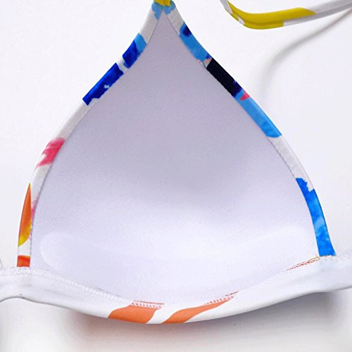 BIKINIS Maquillaje Traje de baño de impresión Retro Neopreno Split Bikini SPA Traje de baño Playa de baño (Color : Rojo, Tamaño : XL)