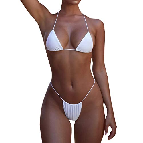 Bikinis Mujer, Dragon868 2020 Micro Brasileño Bikini Push-Up Bandeau Vendaje Trajes de Baño para Mujer Tanga de Cintura Alta Mini Ropa de Playa