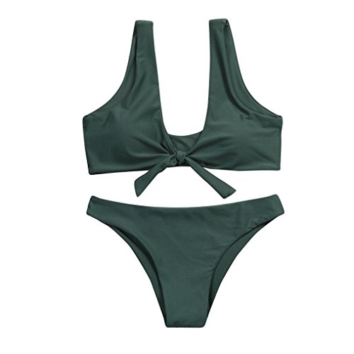 Bikinis Mujer Push up Familizo Bra Bikini Verano Tops y Braguitas Bikinis Conjuntos Bikini Mujer 2018 Ropa de baño Traje De Baño Push up Bikini Sexy Mujer Trajes de baño Mujer 2018 (L, Verde)