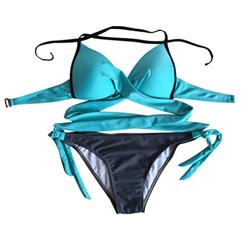 Bikinis Mujer,Dragon868 2020 Push up Sujetador Acolchado Traje de baño Bikini para Mujeres niñas (XL, Cielo Azul)