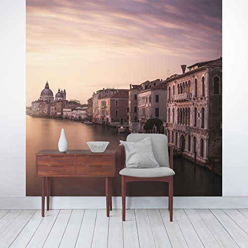 Bilderwelten Fotomural - Tarde en Venecia - Mural cuadrado papel pintado fotomurales murales pared papel para pared foto 3D mural pared barato decorativo, Tamaño: 336cm x 336cm