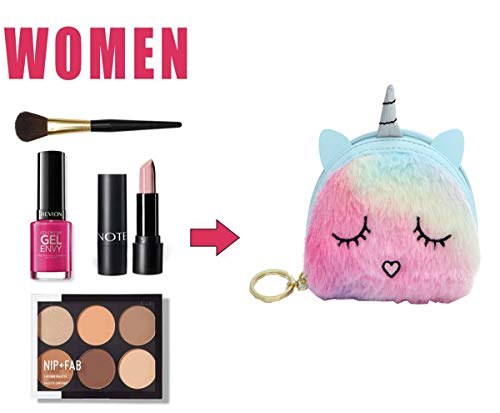 Biluer 4PCS Monedero Unicornio Mini Monedero Felpa Coin Purse para Almacenar Llaves Móvil Barra De Labios Tarjetas Regalos de Cumpleaños,12 * 5.5 * 12.5cm