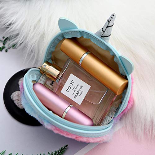 Biluer 4PCS Monedero Unicornio Mini Monedero Felpa Coin Purse para Almacenar Llaves Móvil Barra De Labios Tarjetas Regalos de Cumpleaños,12 * 5.5 * 12.5cm