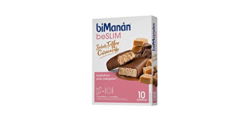 biManán - beSLIM - Sustitutivos para Adelgazar - Barritas Toffee - 10 uds 310 gr