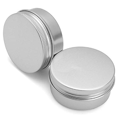Bingpong 5pcs 150ml Caja de Lata de Aluminio vacía de Plata de Muti-tamaño para artesanía cosmética Vela Ungüento Joyería Pequeños frascos de Almacenamiento de Muestra (150ml)