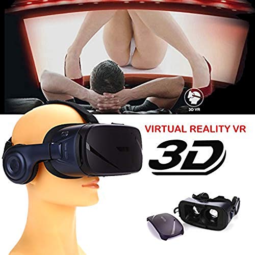 Binoculares, Virtual Reality Headset, VR 3D Gafas for juegos móviles y películas, compatibles 4/7 a 6/2 pulgadas iPhone / Android Teléfono binoculares caseros for juegos de realidad virtual y 3D Pelíc