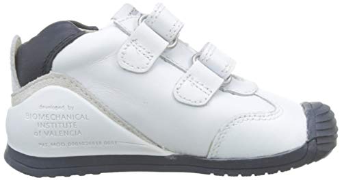 Biomecanics 151157, Zapatos de primeros pasos Unisex Bebés, Blanco (Blanco/Azul/Sauvage), 19 EU