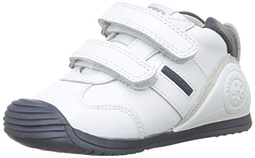 Biomecanics 151157, Zapatos de primeros pasos Unisex Bebés, Blanco (Blanco/Azul/Sauvage), 19 EU