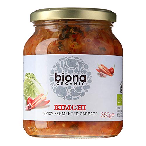 Biona Kimchi Ecológico Verduras Frescas Fermentadas - Paleo, Vegano, Vegetariano - Paquete 6 X 350 G