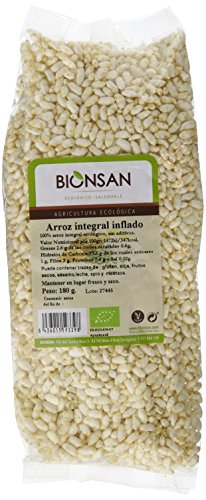 Bionsan Arroz Integral Inflado Ecológico - 3 Bolsas de 180 gr - Total: 540 gr