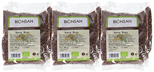Bionsan Arroz Rojo Ecológico - 6 Bolsas de 500 g - Total: 3 kg