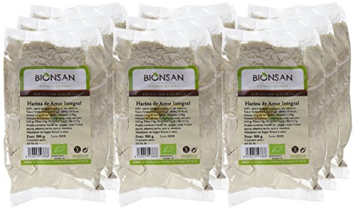 Bionsan Harina de Arroz Integral - 6 Paquetes de 500 gr - Total: 3000 gr