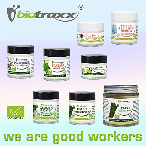 Biotraxx DMSO (Dimethylsulfoxide) Herbal Creme XL-Jar 120g - Crema altamente efectiva con alto contenido de DMSO y aceite de magnesio, así como 17 hierbas medicinales | Producido en Alemania